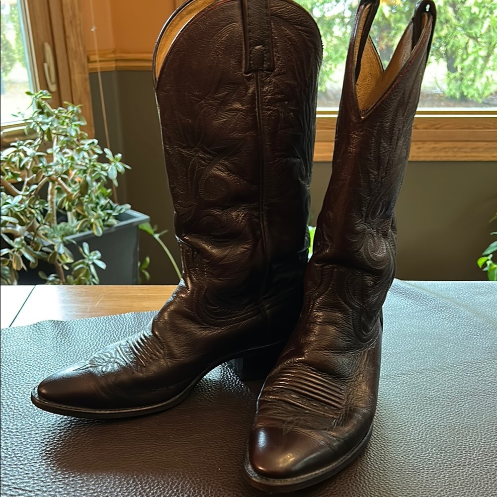Men's Brown Leather Cowboy Boots